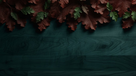 Dark Green Wood Background : Generative AIの素材