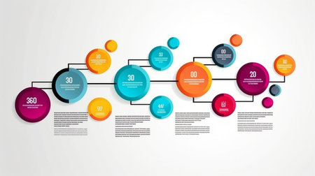Modern Infographic Style Options Vector Illustration for Business and Web Design : Generative AIの素材