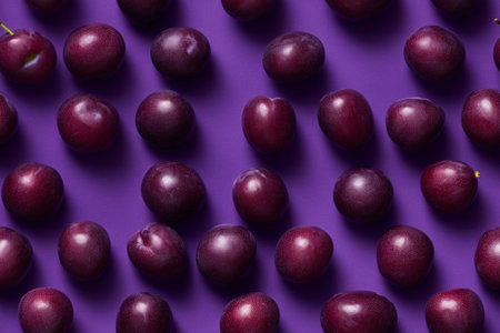 Ripe Plums Blackthorns Background Texture : Generative AIの素材
