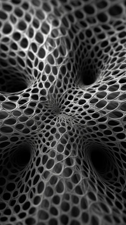 White Metallic Netting over the Black Background : Generative AIの素材
