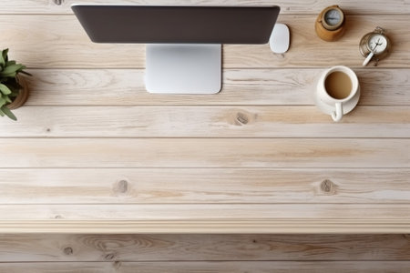 Wooden Desk Background : Generative AIの素材