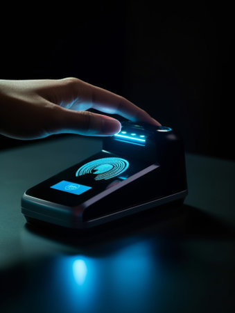 Closeup top view of handsome young businessman making a contactless payment : Generative AIの素材