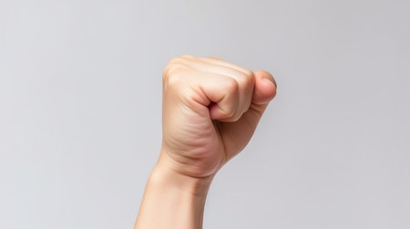 Fist Closeup of male fist isolated on white : Generative AIの素材