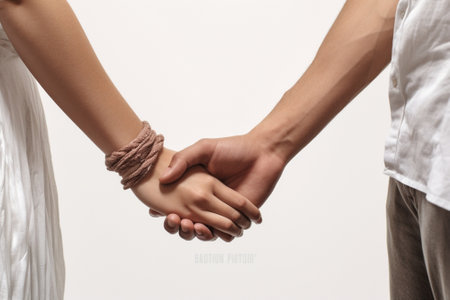 Love is Closeup of man and woman holding hands : Generative AIの素材