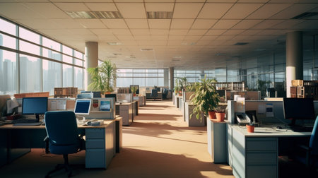 Empty office : Generative AIの素材