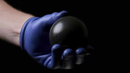 I choose this one Closeup of a hand holding bowling ball : Generative AIの素材