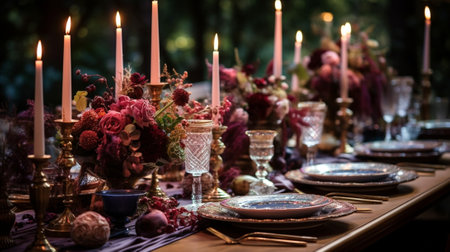Wedding table setting : Generative AIの素材