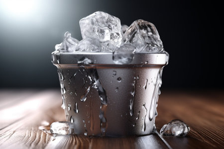 ice Tube in the bucket coctail party : Generative AIの素材