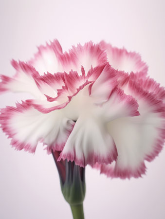 Closeup carnation flowers white pale pink color Spring background Clove bunch present for Mothers Day : Generative AIの素材