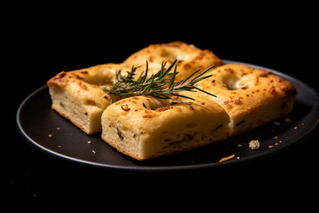 Bread or Focaccia with sauce Gala dinner serving table for birthday or wedding Different meals for the guests on Banquet delicious dishes on the table in the restaurant : Generative AIの素材
