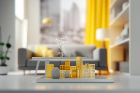 abstract blur Christmas morning classic apartments with a white fireplace : Generative AIの素材