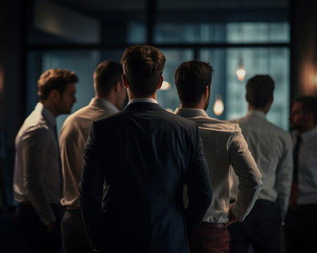 Business colleagues waiting for the results : Generative AIの素材