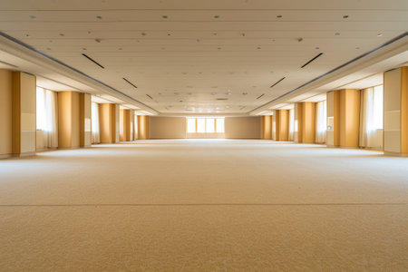 Interior of an empty hotel conference room : Generative AIの素材