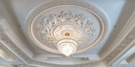 Modern ceiling in congress room : Generative AIの素材