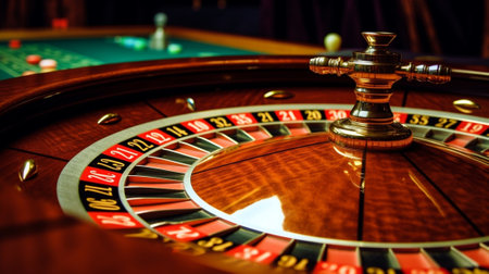 Roulette table in casino : Generative AIの素材