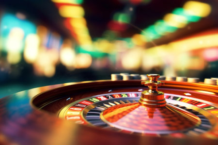 Blurred background casino interior : Generative AIの素材