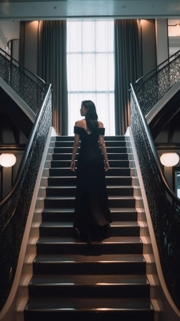 Hotel stairs : Generative AIの素材