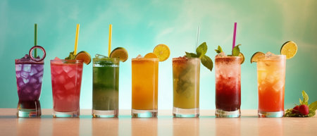 Juices in a row : Generative AIの素材