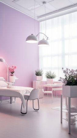 Interior of a hot relaxing room in wellness center : Generative AIの素材