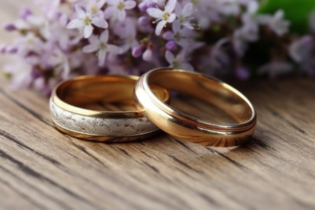 Wedding rings : Generative AIの素材