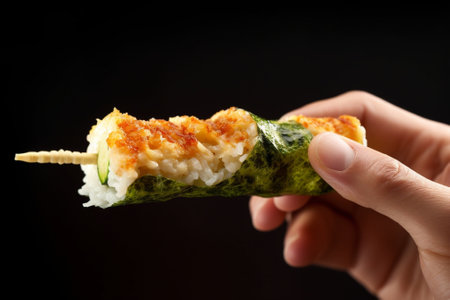 Dragon roll with crunchy shrimp : Generative AIの素材