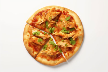 Pitta bread topped with vegetable sauce before baking : Generative AIの素材