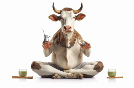 Yoga Cow Pose Bitilasana : Generative AIの素材