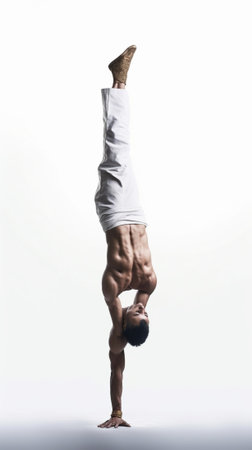 Yoga Supported Shoulderstand Pose Salamba Sarvangasana : Generative AIの素材