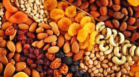 Nuts and dried fruits : Generative AIの素材
