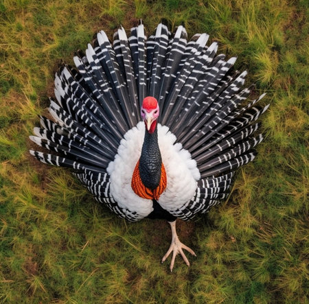 Black and white turkey : Generative AIの素材
