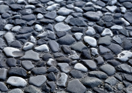 Gravel on the path Gray stones Gravel used in making th walk sidewalk : Generative AIの素材