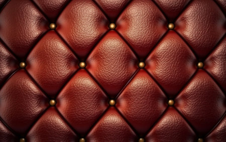 Background button leather vintage brown sofa : Generative AIの素材