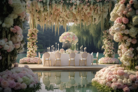 Flower wedding decoration : Generative AIの素材