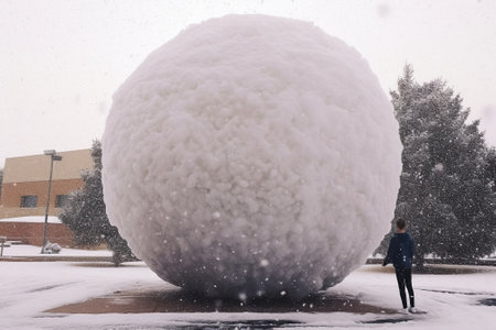 Snow covered basketball playground Snow covered basketball hoop : Generative AIの素材
