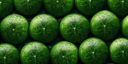 fresh green twin watermelon wallpaper : Generative AIの素材