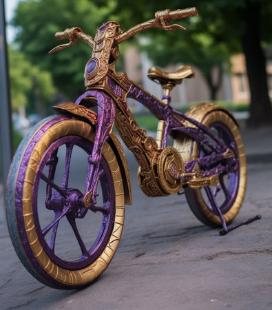 Bicycle from wire : Generative AIの素材