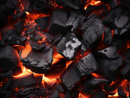 Background of the hot charcoal : Generative AIの素材