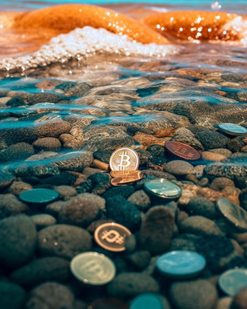 Bitcoins in nature water mining : Generative AIの素材