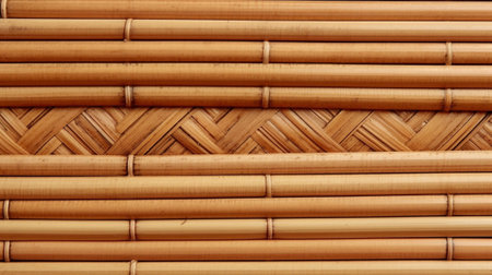 The Coaster Dark brown bamboo mat texture isolated on white : Generative AIの素材