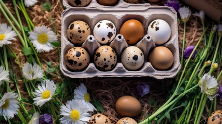 Quail eggs : Generative AIの素材