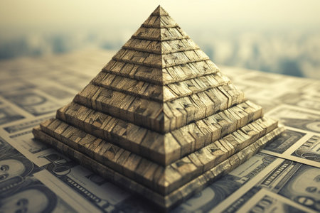 pyramid on dollars : Generative AIの素材