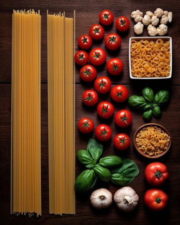 pasta ingredients : Generative AIの素材