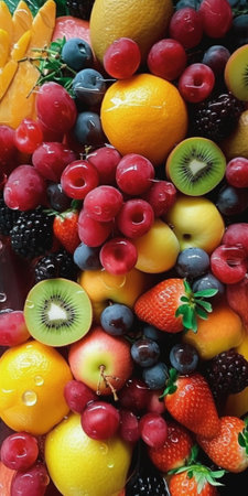 a mix of fresh fruit : Generative AIの素材