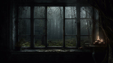 a window in the dark : Generative AIの素材