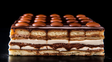 Cake with biscuits chocolate and cream : Generative AIの素材
