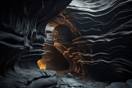 unusual rocks inside a cave : Generative AIの素材