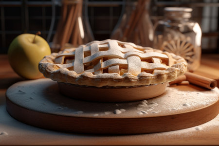 Apple pie Christmas decor Christmas homemade pastry : Generative AIの素材