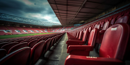 Red stadium seats : Generative AIの素材