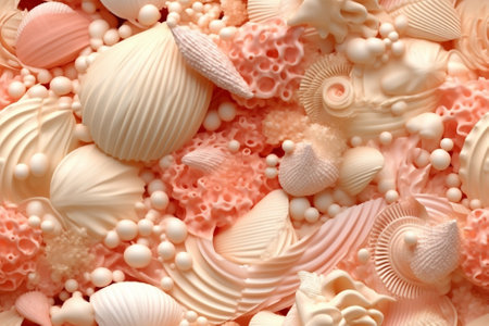 Seashell background : Generative AIの素材