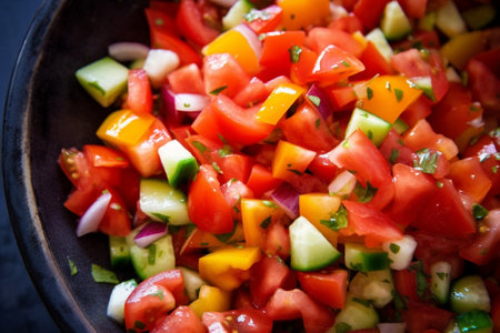 tomato and apple salad : Generative AIの素材